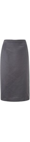 Pewter Ottoman Skirt - pattern: plain; style: straight; fit: tailored/fitted; waist: mid/regular rise; predominant colour: charcoal; occasions: evening, work; length: on the knee; fibres: polyester/polyamide - 100%; waist detail: narrow waistband; pattern type: fabric; pattern size: standard; texture group: woven light midweight