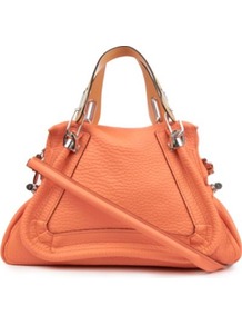Paraty Medium Shoulder Bag - predominant colour: nude; occasions: casual, work; style: shoulder; length: shoulder (tucks under arm); size: standard; material: leather; pattern: plain; finish: plain; embellishment: chain/metal