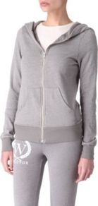 Shopping Is My Cardio Hoody - neckline: low v-neck; pattern: plain; waist detail: fitted waist, wide waistband/cummerbund; back detail: hood; style: sweat top; predominant colour: mid grey; occasions: casual; length: standard; fibres: cotton - mix; fit: body skimming; shoulder detail: flat/draping pleats/ruching/gathering at shoulder; sleeve length: long sleeve; sleeve style: standard; trends: sporty redux; pattern type: fabric; texture group: jersey - stretchy/drapey