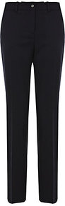 Samantha Trousers - pattern: plain; waist: low rise; predominant colour: navy; occasions: evening, work, occasion; length: ankle length; fibres: wool - stretch; fit: slim leg; pattern type: fabric; texture group: woven light midweight; style: standard