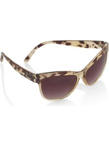Animal Print Sunglasses - predominant colour: ivory; occasions: casual, holiday; style: square; size: standard; material: plastic/rubber; pattern: animal print; finish: plain