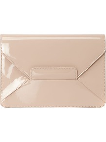Invitation Gracie Bag, Light Nude - predominant colour: stone; occasions: casual, evening, work, occasion; style: clutch; length: hand carry; size: small; material: leather; pattern: plain; finish: patent