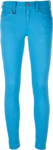 'Westbourne' Skinny Fit Jean - style: skinny leg; pattern: plain; pocket detail: traditional 5 pocket; waist: mid/regular rise; predominant colour: royal blue; occasions: casual, evening; length: ankle length; fibres: cotton - stretch; texture group: cotton feel fabrics; trends: fluorescent; pattern type: fabric; pattern size: small & light