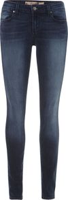 Women's Verdugo Mid Rise Ultra Skinny Jeans In June Lake, Denim Mid Wash - style: skinny leg; length: standard; pattern: plain; pocket detail: traditional 5 pocket; waist: mid/regular rise; predominant colour: denim; occasions: casual, evening; fibres: cotton - stretch; jeans detail: shading down centre of thigh; texture group: denim; pattern type: fabric